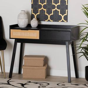 Baxton Studio Kalani Espresso Brown Wood 2-Drawer Console Table alternate view