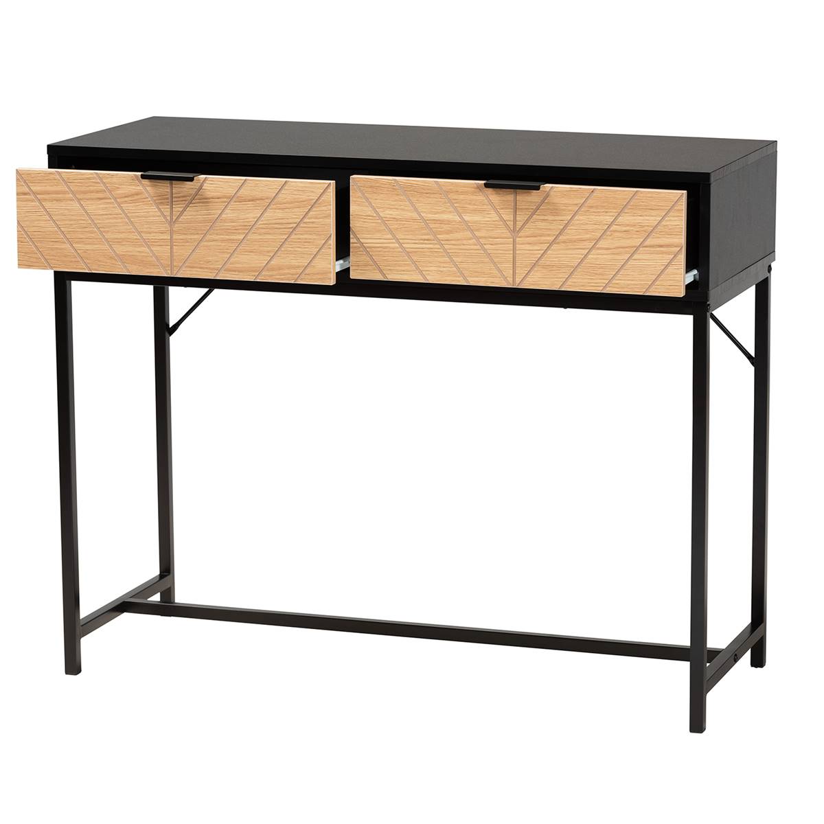 Baxton Studio Jacinth Two-Tone Wood 2-Drawer Console Table