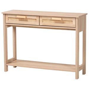 Baxton Studio Sebille Light Brown Wood 2-Drawer Console Table