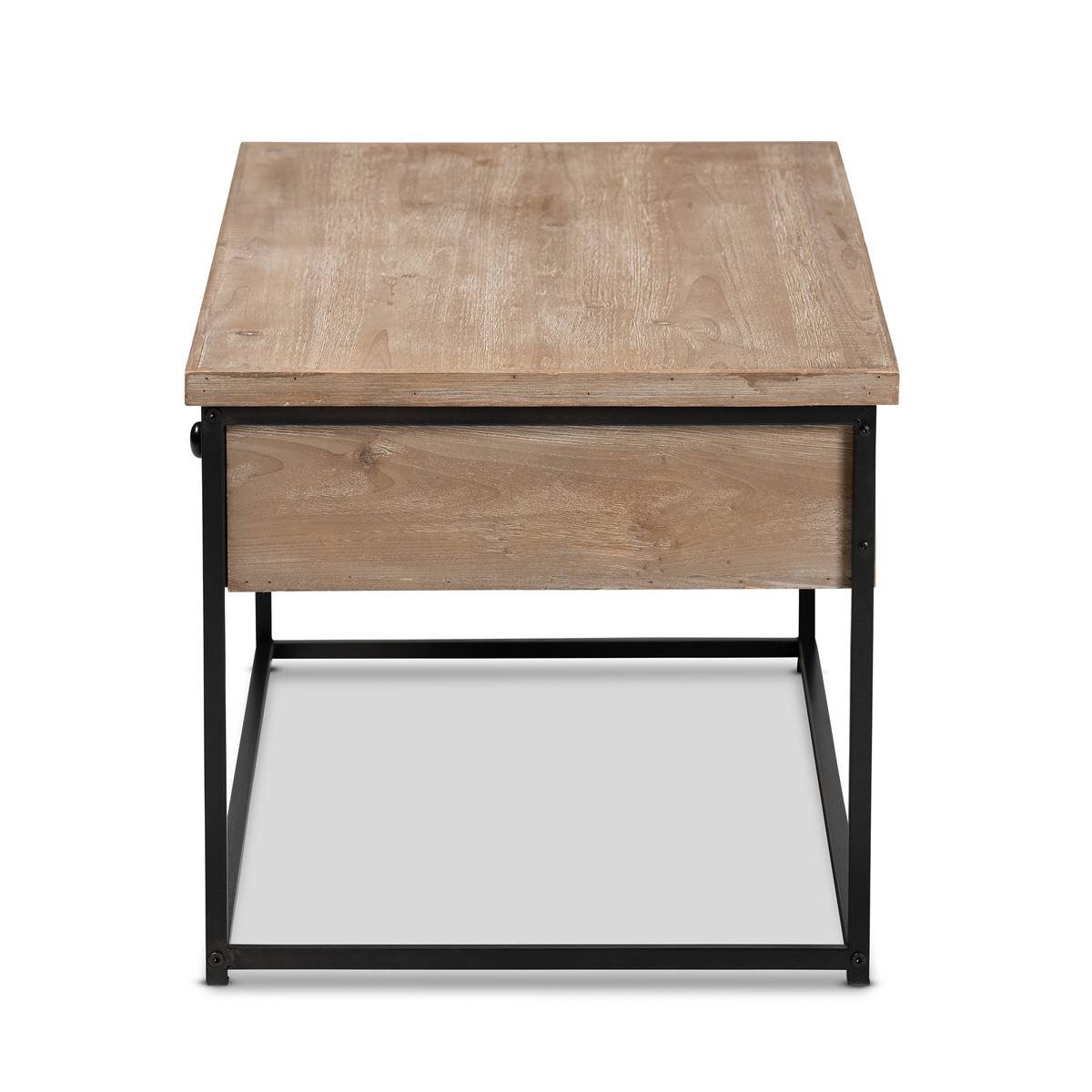 Baxton Studio Roderick Oak Finished Wood 2-Drawer Coffee Table