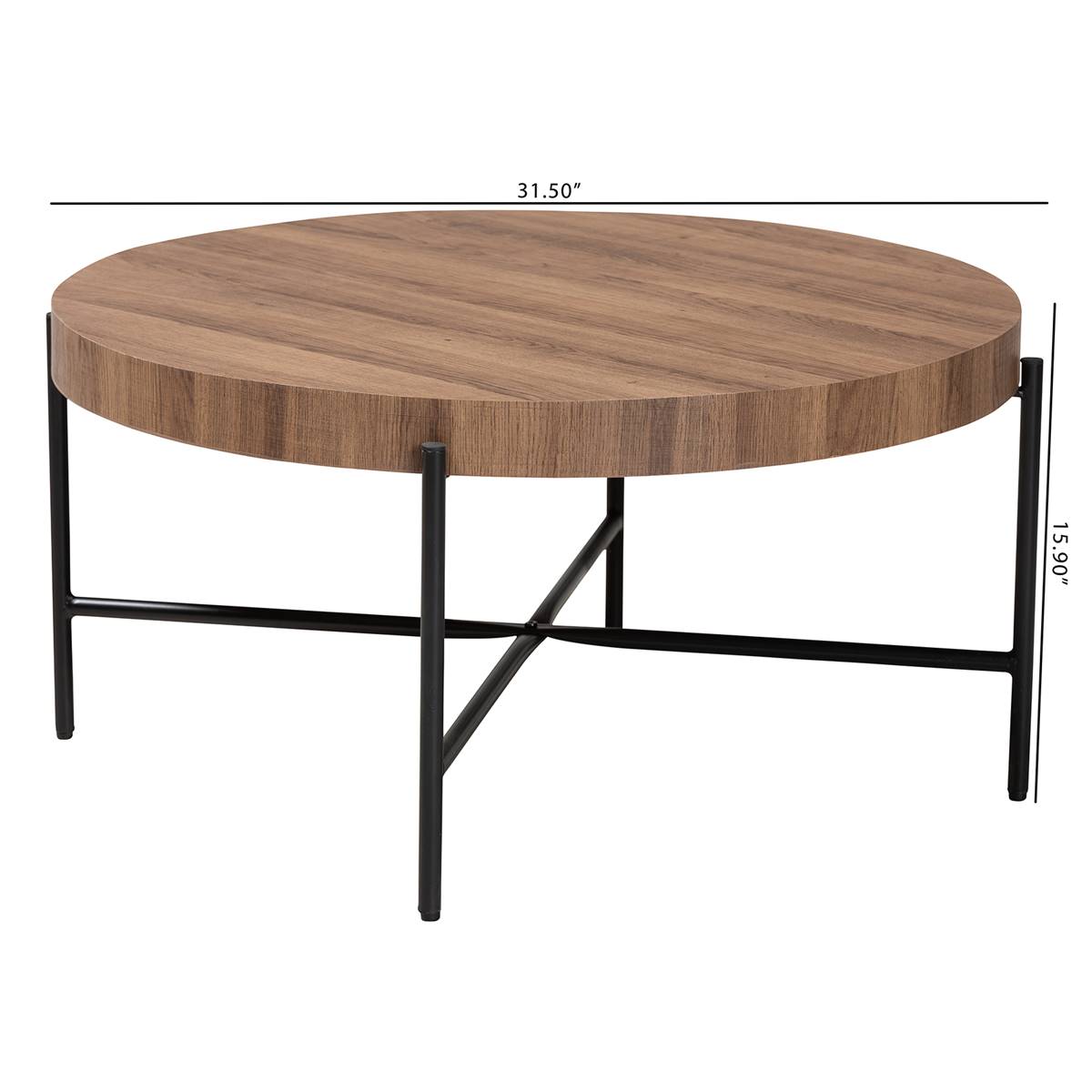 Baxton Studio Umar Modern Walnut Finished Wood Coffee Table