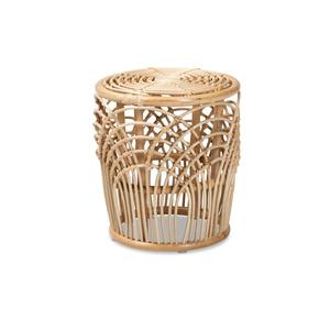 Baxton Studio Edena Modern Bohemian Natural Brown End Table