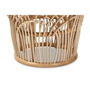 Baxton Studio Edena Modern Bohemian Natural Brown End Table alternate view