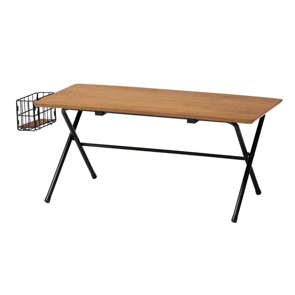 Baxton Studio Mariela Brown Low Profile Coffee Table w/Basket