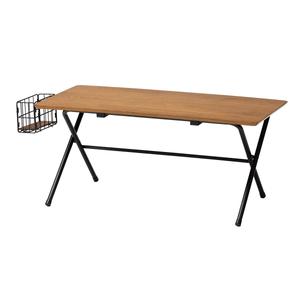 Baxton Studio Mariela Brown Low Profile Coffee Table w/Basket