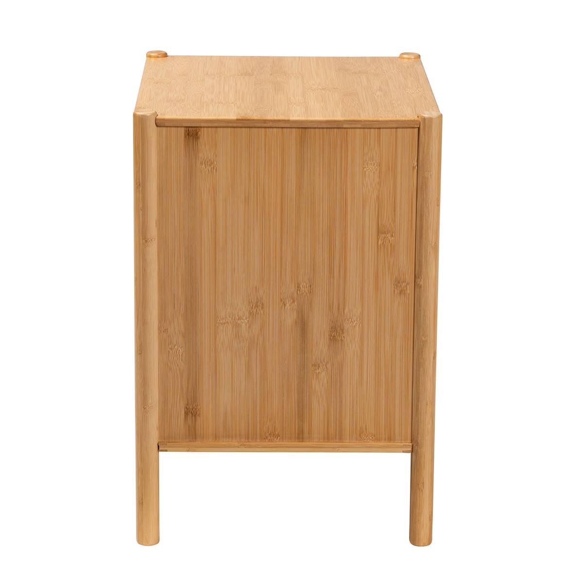 Baxton Studio Naresh Brown Bamboo Wood 2-Drawer End Table