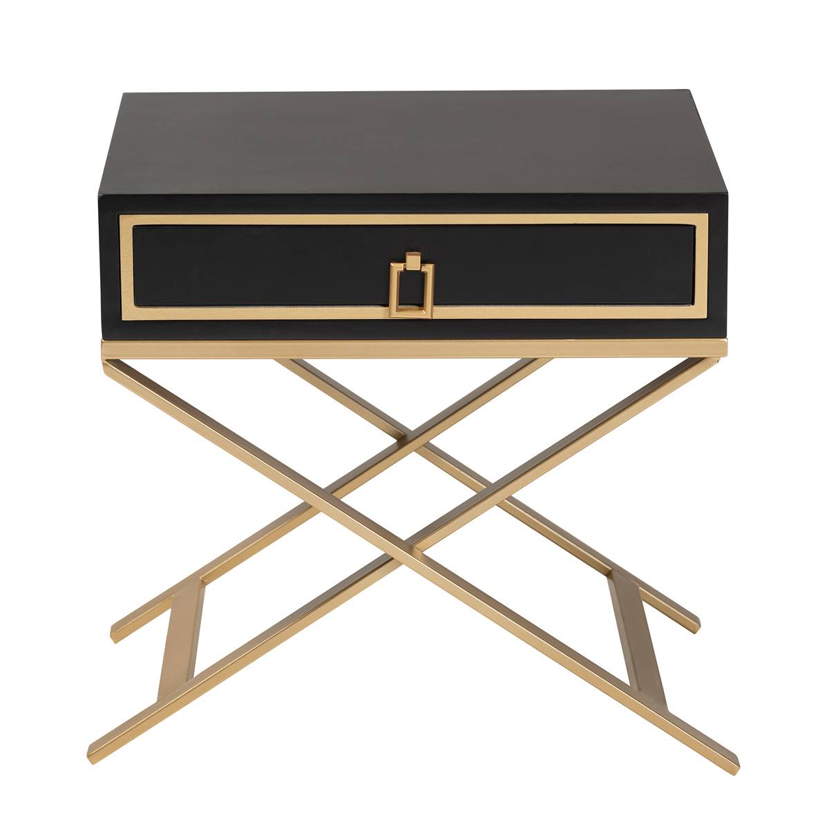 Baxton Studio Lilibet Glam & Luxe Wood 1-Drawer End Table