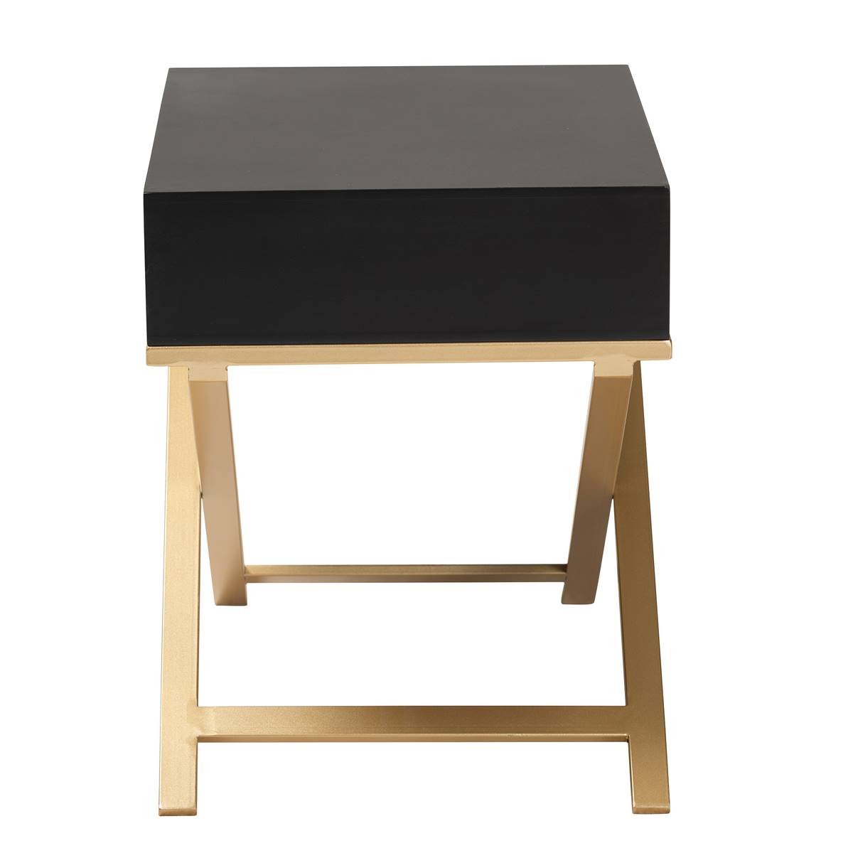 Baxton Studio Lilibet Glam & Luxe Wood 1-Drawer End Table