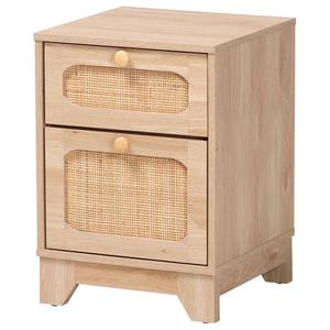 Baxton Studio Elsbeth Light Brown Wood 1-Drawer End Table