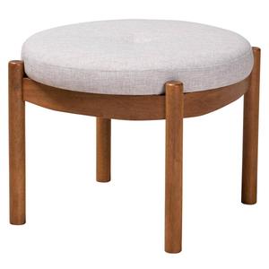 Baxton Studio Iliana Japandi Wood Ottoman Footstool alternate view