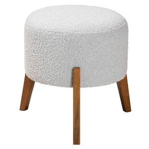 Baxton Studio Elkie Japandi Wood Ottoman Footstool alternate view