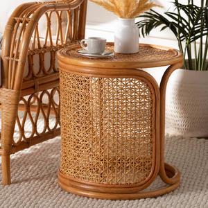 bali & pari Eldon Bohemian Honey Rattan End Table alternate view