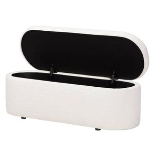 Baxton Studio Lavina Modern Teddy-Bear Fabric Storage Bench alternate view