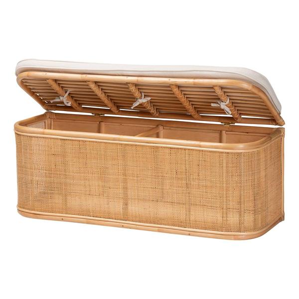 bali & pari Ishana Bohemian Natural Rattan Storage Bench alternate view