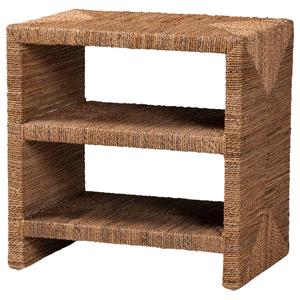 bali & pari Liza Bohemian Natural Seagrass End Table
