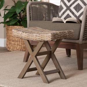 bali & pari Hayate Bohemian Kubu Rattan Ottoman Footstool alternate view
