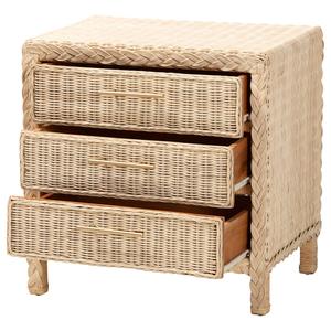 bali & pari Lanica Japandi Rattan 3-Drawer Nightstand alternate view