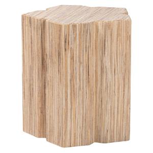 bali & pari Janeth Bohemian Woven Grasscloth End Table