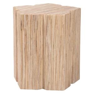 bali & pari Janeth Bohemian Woven Grasscloth End Table alternate view