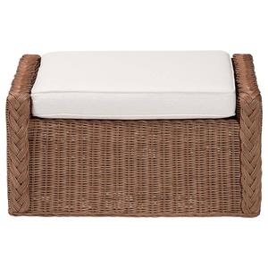 bali & pari Derris Bohemian Peanut Brown Braided Rattan Footstool alternate view