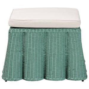 bali & pari Palm Bohemian Scallop Rattan Ottoman alternate view