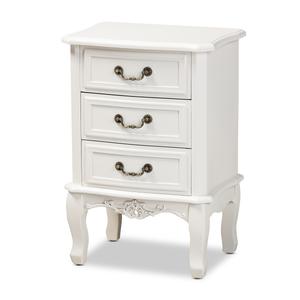 Baxton Studio Gabrielle Traditional French Country 3 Drawer Night