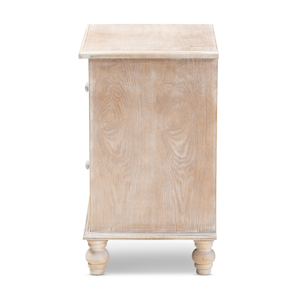 Baxton Studio Celia Rustic French Country 2 Drawer Nightstand