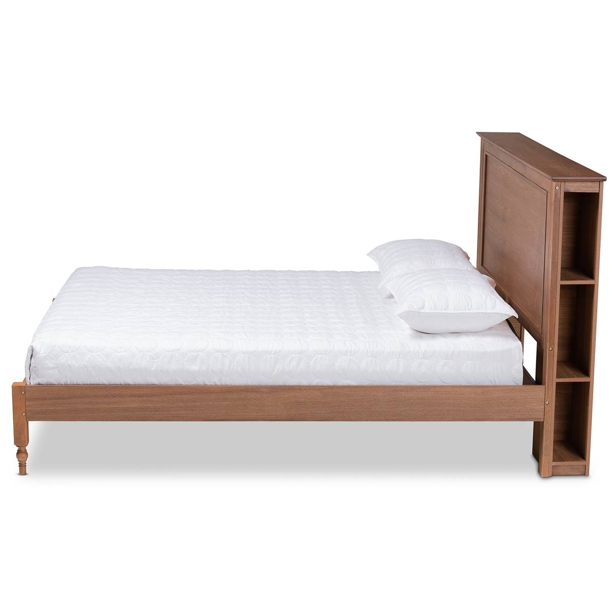 Baxton Studio Danielle Full Size Platform Bed With Shelves