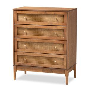 Baxton Studio Ramiel Modern Ash Walnut Wood 4-Drawer Chest