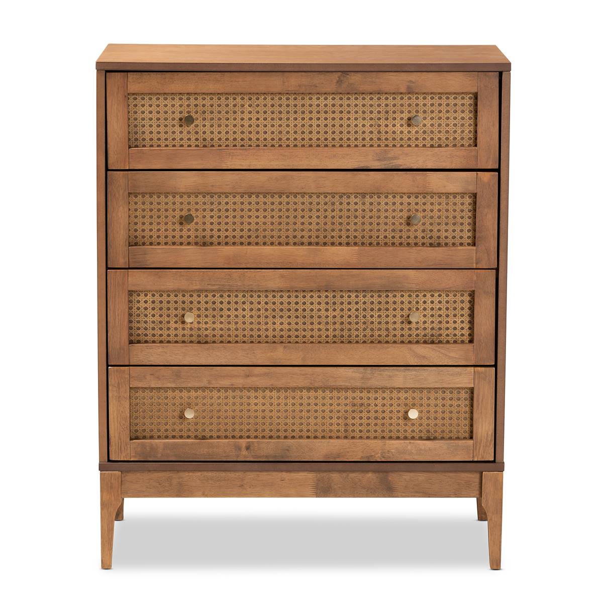 Baxton Studio Ramiel Modern Ash Walnut Wood 4-Drawer Chest