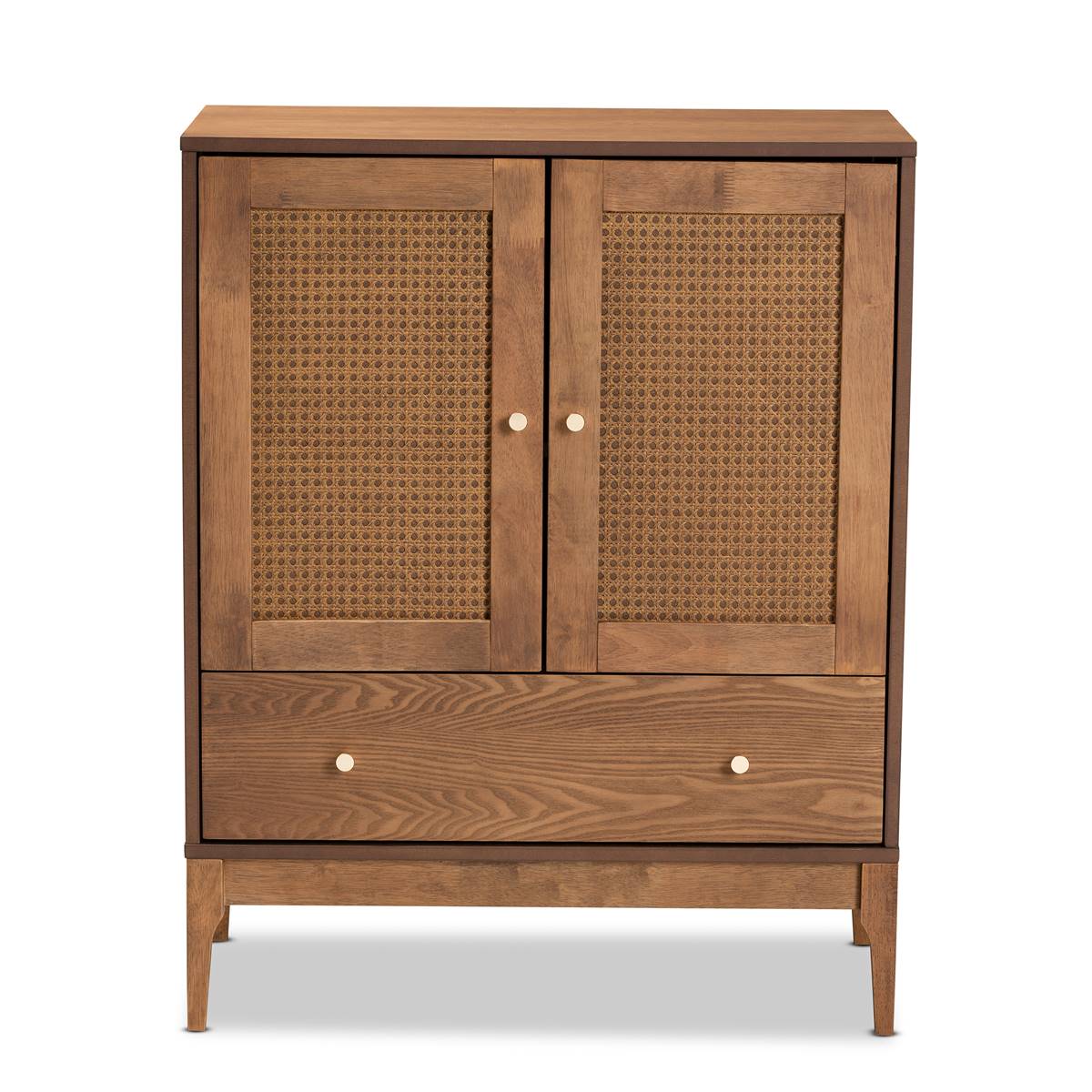 Baxton Studio Ramiel Ash Walnut Finished Wood 1-Drawer Sideboard