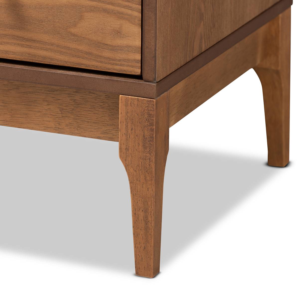 Baxton Studio Ramiel Ash Walnut Finished Wood 1-Drawer Sideboard