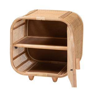 bali & pari Keita Bohemian Natural Rattan Nightstand alternate view