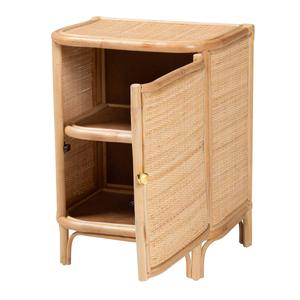 bali & pari Kiara Bohemian Natural Rattan Nightstand alternate view