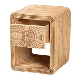 bali & pari Rosina Bohemian Natural Rattan 1-Drawer Nightstand alternate view
