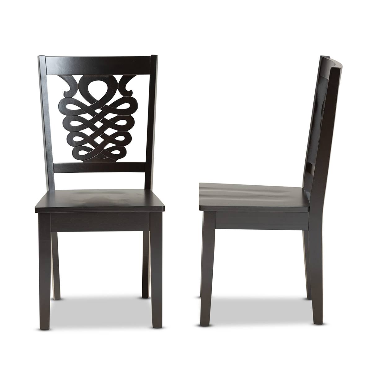 Baxton Studio Gervais Dark Brown Finish Dining Chairs - Set Of 2