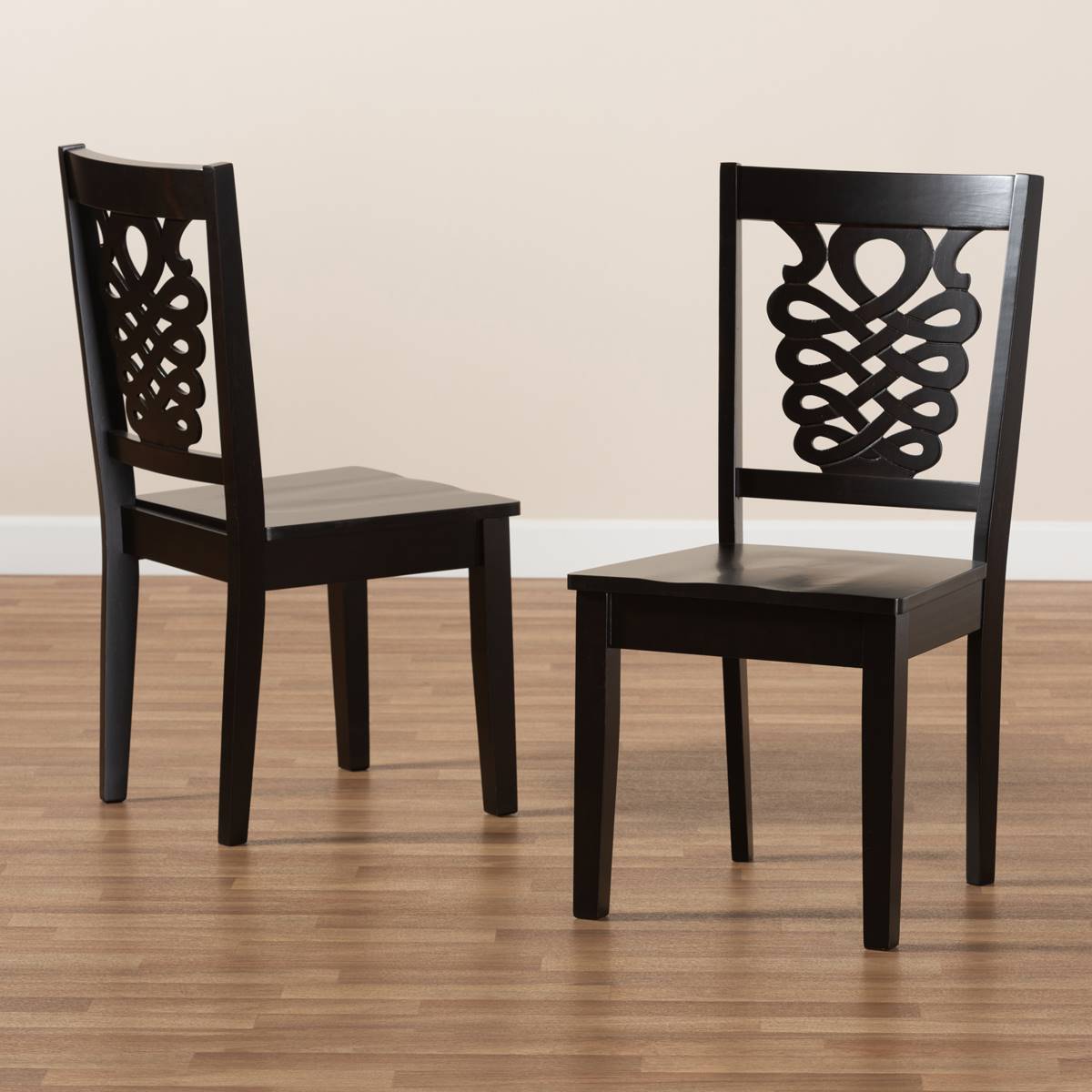 Baxton Studio Gervais Dark Brown Finish Dining Chairs - Set Of 2