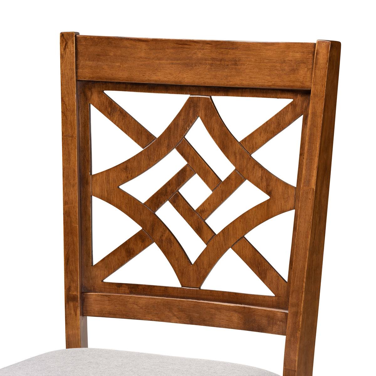 Baxton Studio Nicolette Grey/Walnut Brown Dining Chairs-Set Of 2