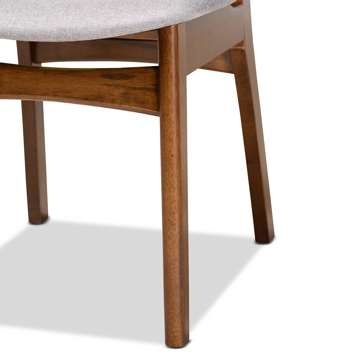 Baxton Studio Katya Modern Walnut Brown Wood 2pc Dining Chair Set