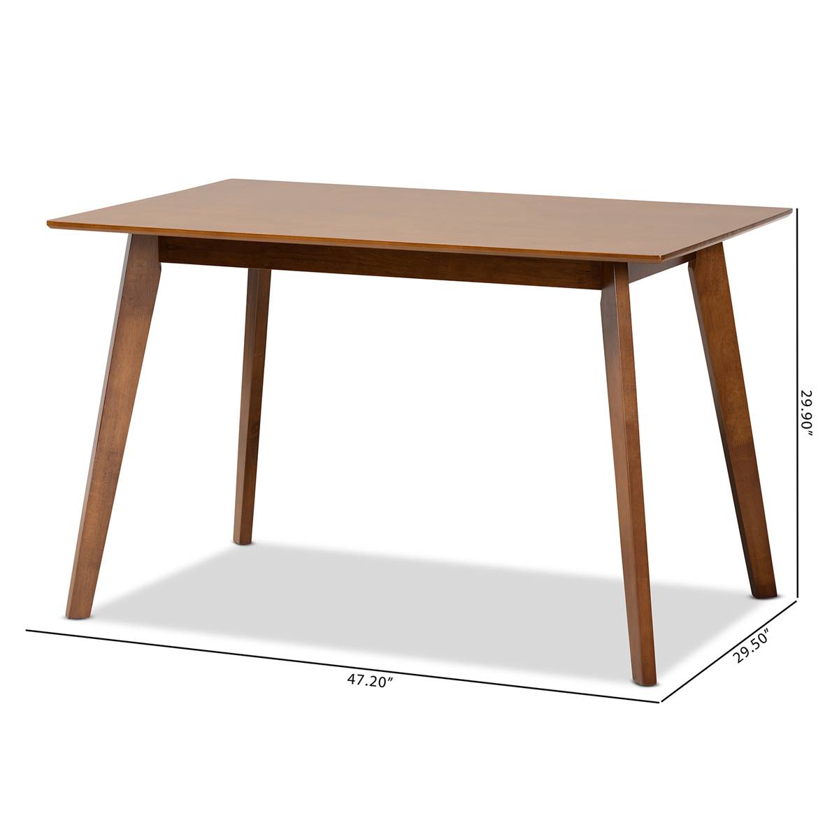 Baxton Studio Maila Walnut Brown Finished Wood Dining Table