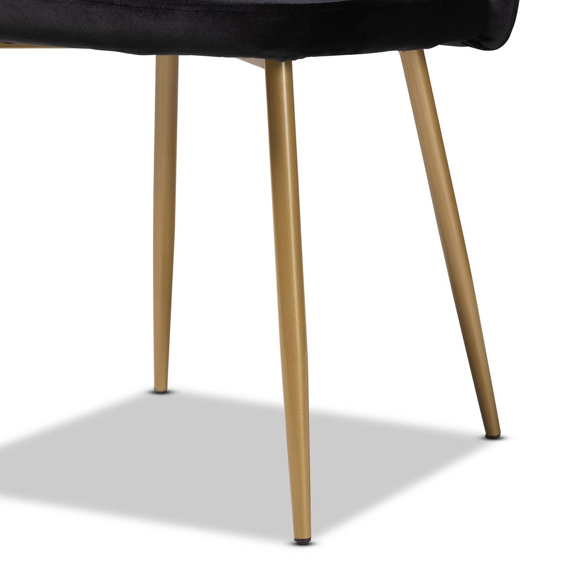 Baxton Studio Fantine Modern Luxe Fabric 2pc. Dining Chair Set