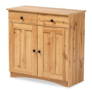 Baxton Studio Lauren Modern Wood 2-Door Buffet Kitchen Cabinet