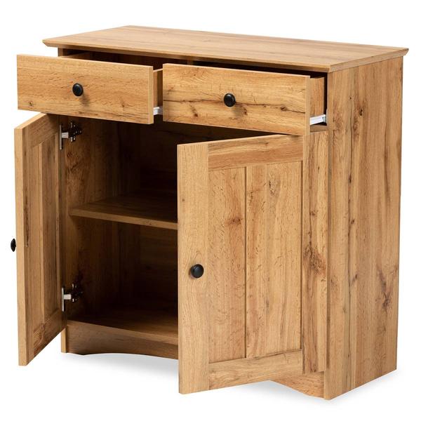 Baxton Studio Lauren Modern Wood 2-Door Buffet Kitchen Cabinet alternate view