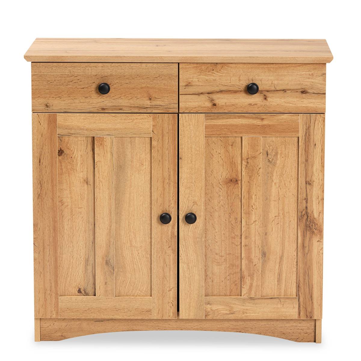 Baxton Studio Lauren Modern Wood 2-Door Buffet Kitchen Cabinet