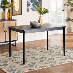 Baxton Studio Sherwin Mid-Century Modern Wood Dining Table alternate view