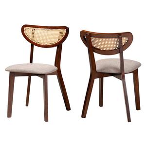 Baxton Studio Dannell Mid-Century Modern 2pc. Dining Chair Set