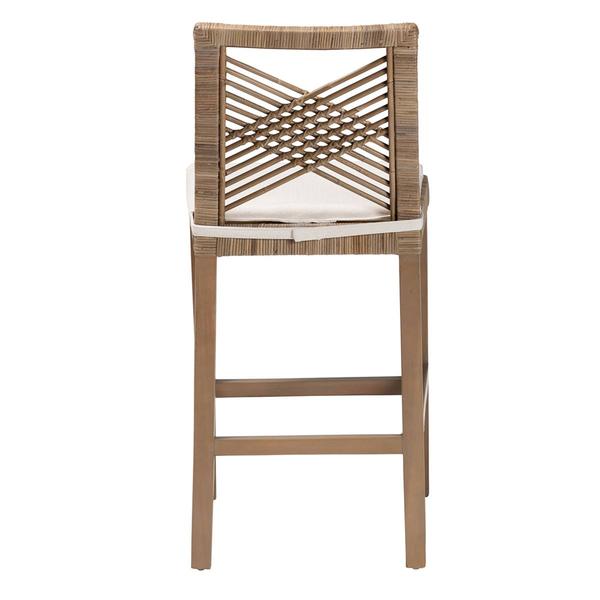 bali & pari Poltak Modern Bohemian Kubu Rattan Counter Stool alternate view