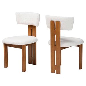 Baxton Studio Kyren Modern Cream Boucle Dining Chair