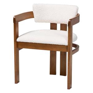 Baxton Studio Carice Modern Cream Boucle Dining Chair