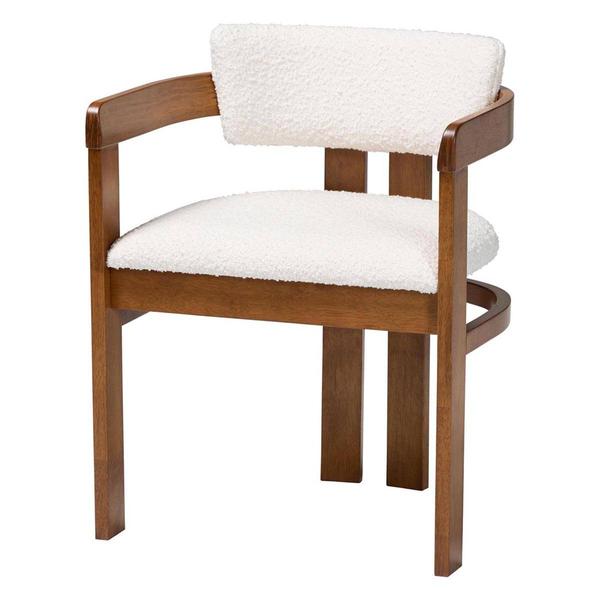 Baxton Studio Carice Modern Cream Boucle Dining Chair